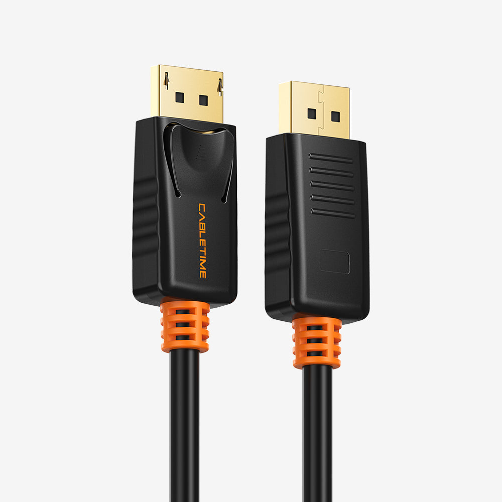 CABLETIME DisplayPort 1.2 male to male cable with locking connectors CT-AV585-01G-B