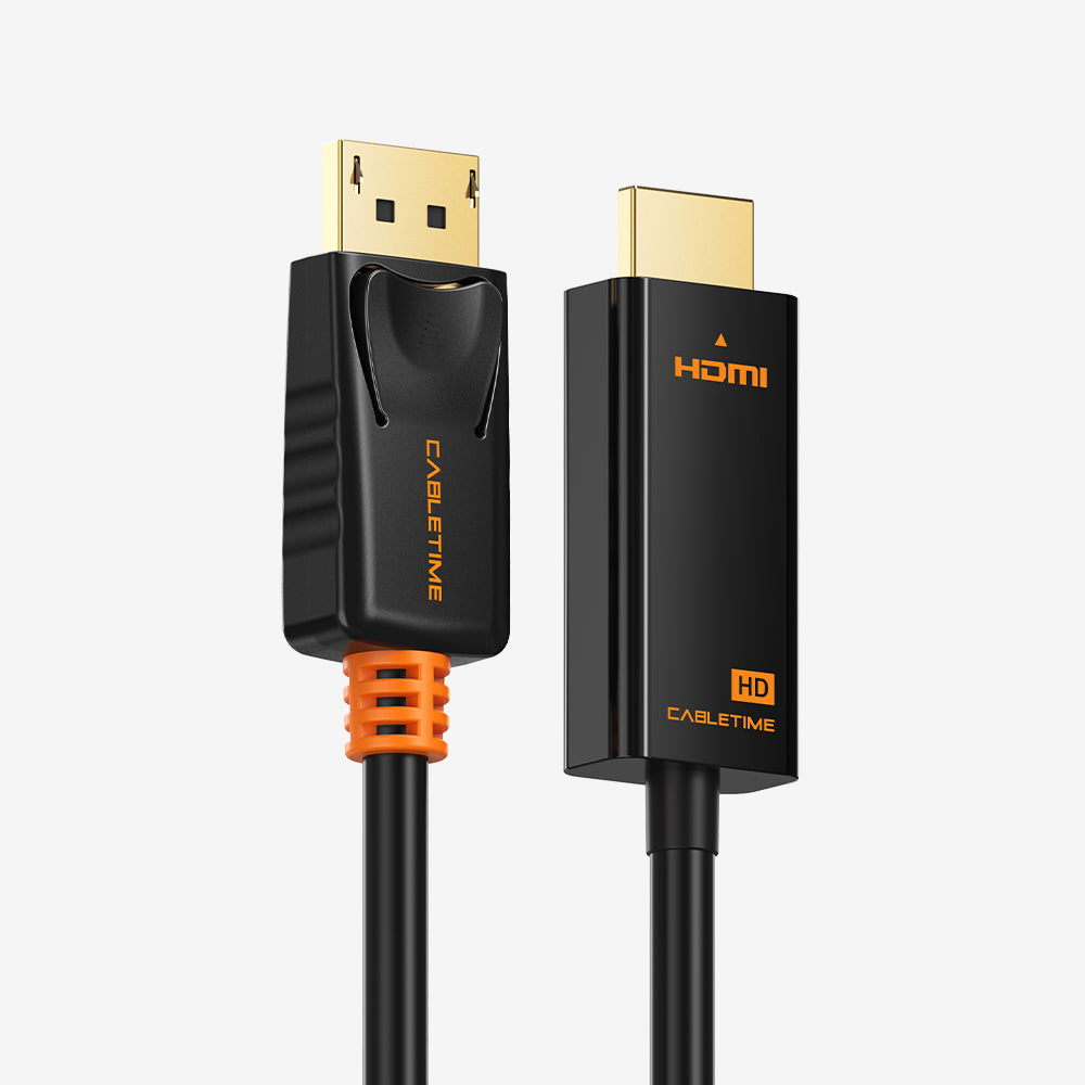 CABLETIME DisplayPort 1.2 to HDMI cable CT-AV585-02G-B