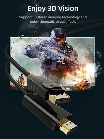 CABLETIME DisplayPort to HDMI cable mirror and extend modes