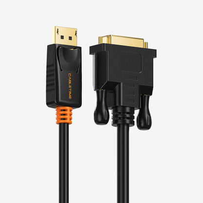CABLETIME DisplayPort 1.2 to DVI 24+1 cable CT-AV585-03G-B