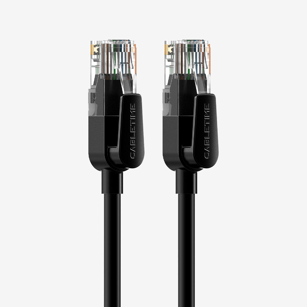 CABLETIME Cat6 Ethernet Network Cable UTP RJ45 Black