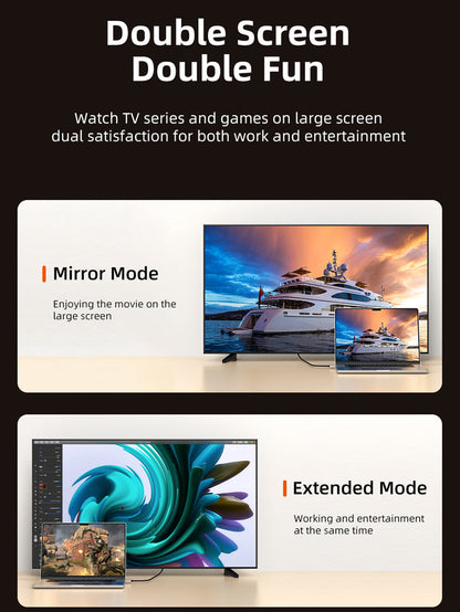 CABLETIME USB Type C to HDMI Cord 4K 60Hz for MacBook Air, model CC13K, SKU CT-C160-PU31-CMHD4-S1.8