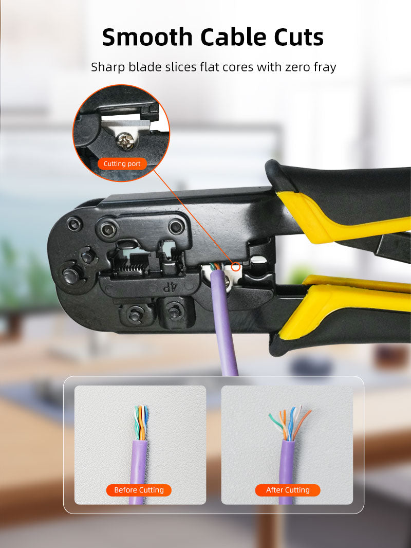 CABLETIME RJ45 Cat5 Cat6 Cable Crimping Tool for Ethernet & Telephone Cables – CNT1C