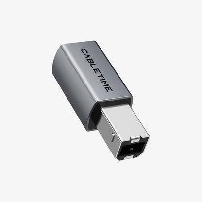 CABLETIME USB C to USB B 2.0 Printer Adapter, model CCB2G, SKU CT-CFBM2-AG