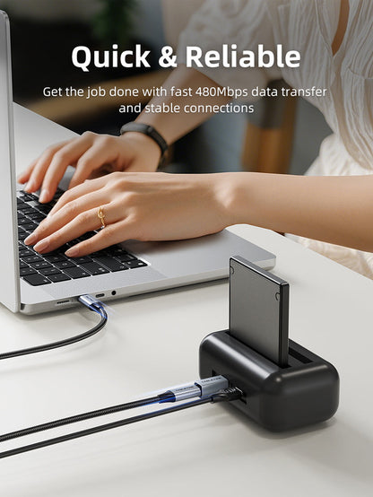 CABLETIME USB C to USB B 2.0 Printer Adapter, model CCB2G, SKU CT-CFBM2-AG