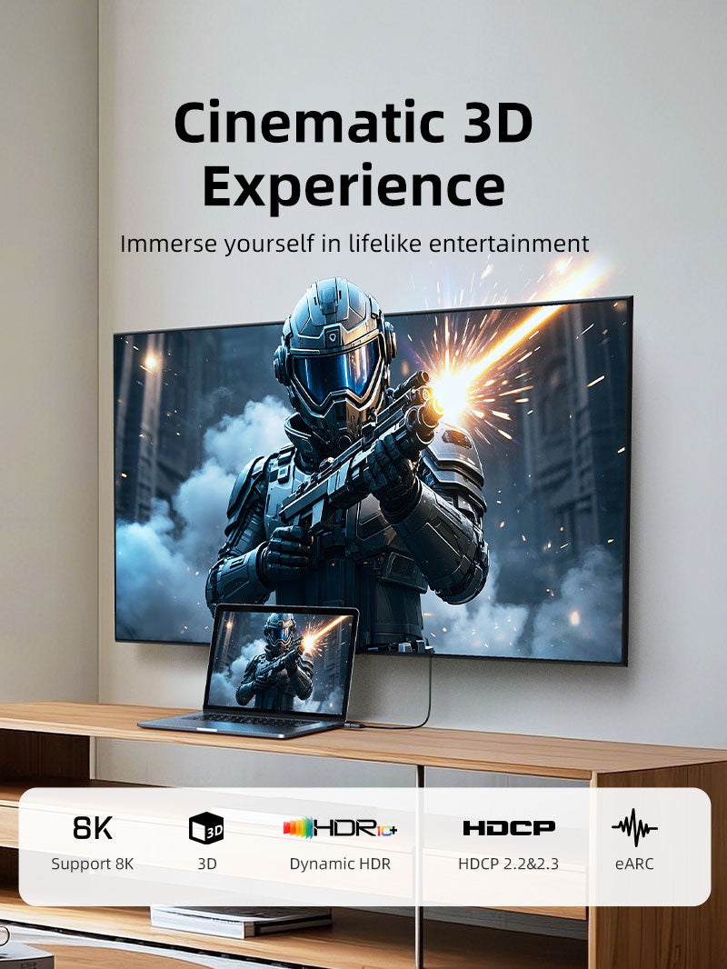 CABLETIME Bidirectional 8K Mini HDMI Male to HDMI Female Adapter, model CP45G, SKU CT-CHF8K-AG