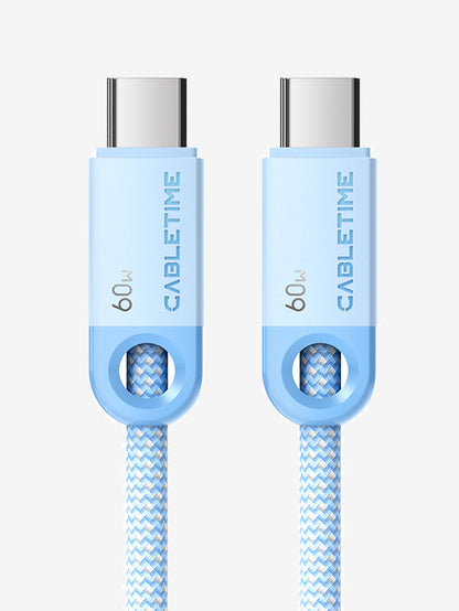 CABLETIME 60W USB-C cable in Sky Blue