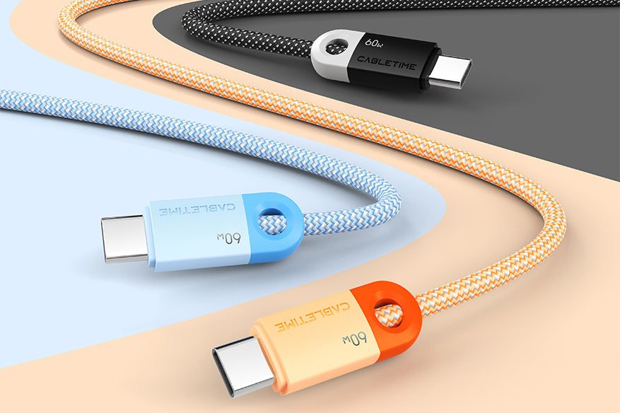 CABLETIME 60W USB-C cable colour choices