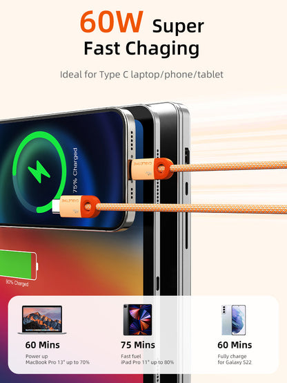 CABLETIME braided USB-C charging cable product view