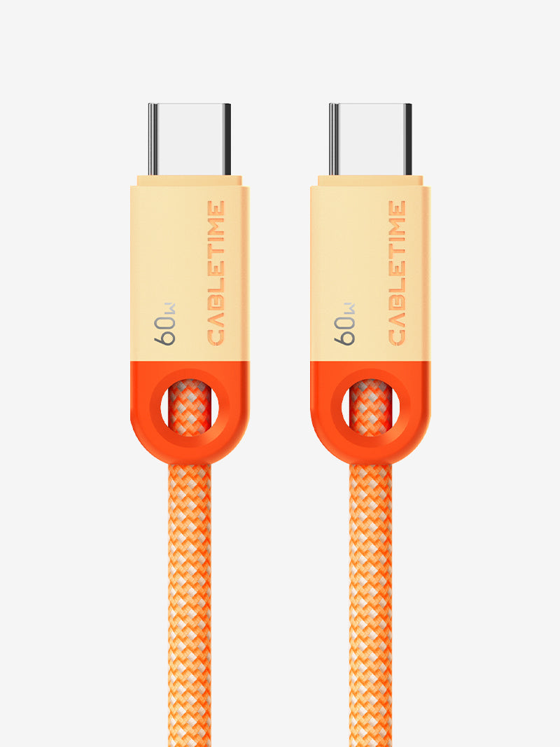CABLETIME 60W USB-C cable in Vitality Orange