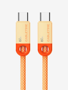 CABLETIME 60W USB-C cable in Vitality Orange