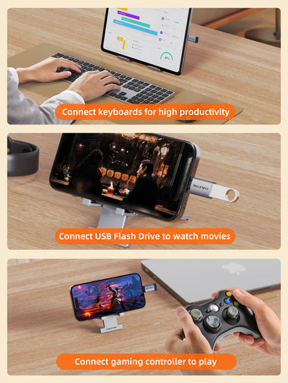 CABLETIME 10Gbps USB C 3.2 Male to USB A Female OTG Adapter for MacBook Pro, model CP81G, SKU CT-CMAF10-AG.