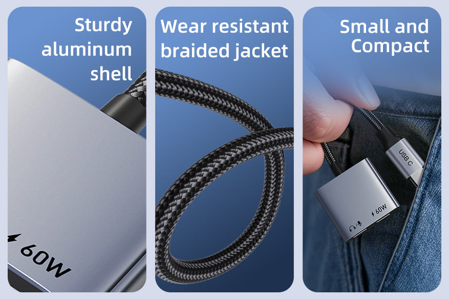 CABLETIME USB-C audio adapter use