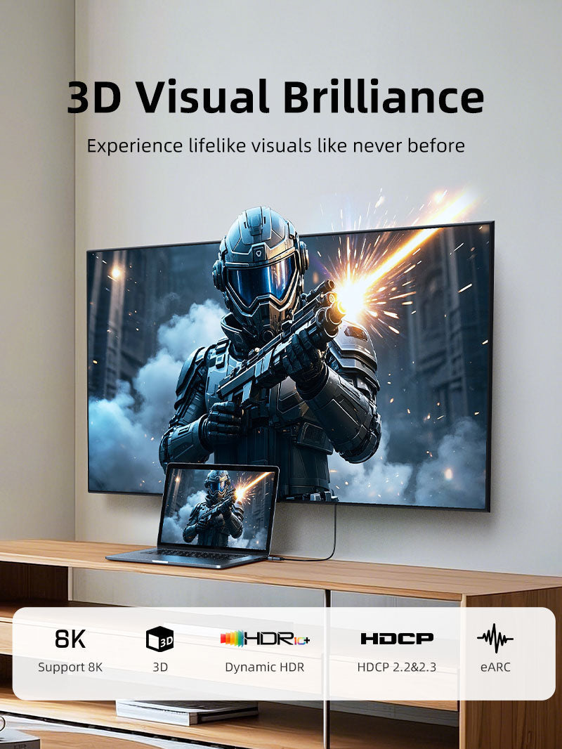 CABLETIME 8K@60Hz Bidirectional Micro HDMI to HDMI Adapter, model CP46G, SKU CT-DHF8K-AG