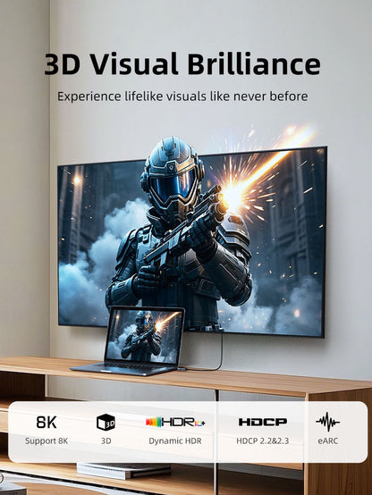 CABLETIME 8K@60Hz Bidirectional Micro HDMI to HDMI Adapter, model CP46G, SKU CT-DHF8K-AG