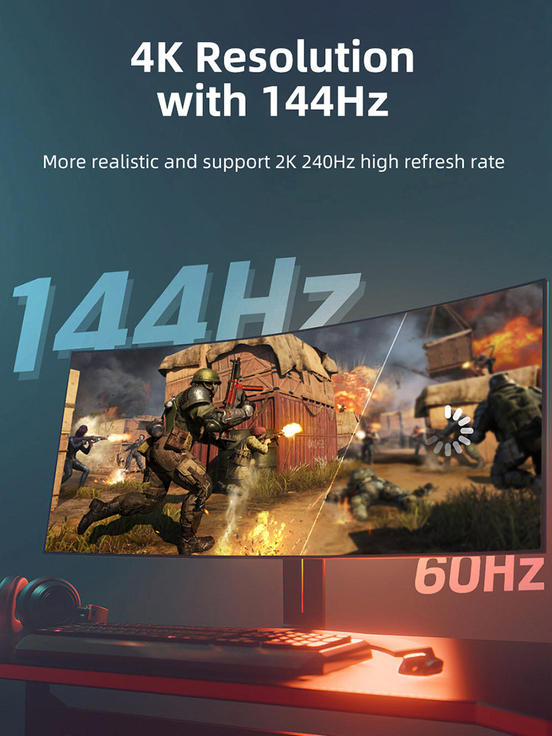 CABLETIME DP to HDMI 4K 144Hz