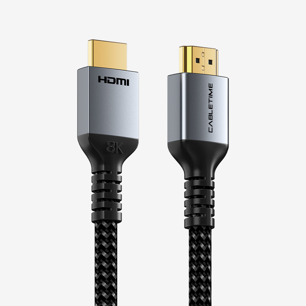 CABLETIME 8K HDMI 2.1 Cable 48Gbps Braided