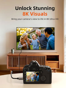 CABLETIME 8K60Hz Mini HDMI to HDMI Cable Bi-Direction for Raspberry Pi Zero / Camera / Camcorder