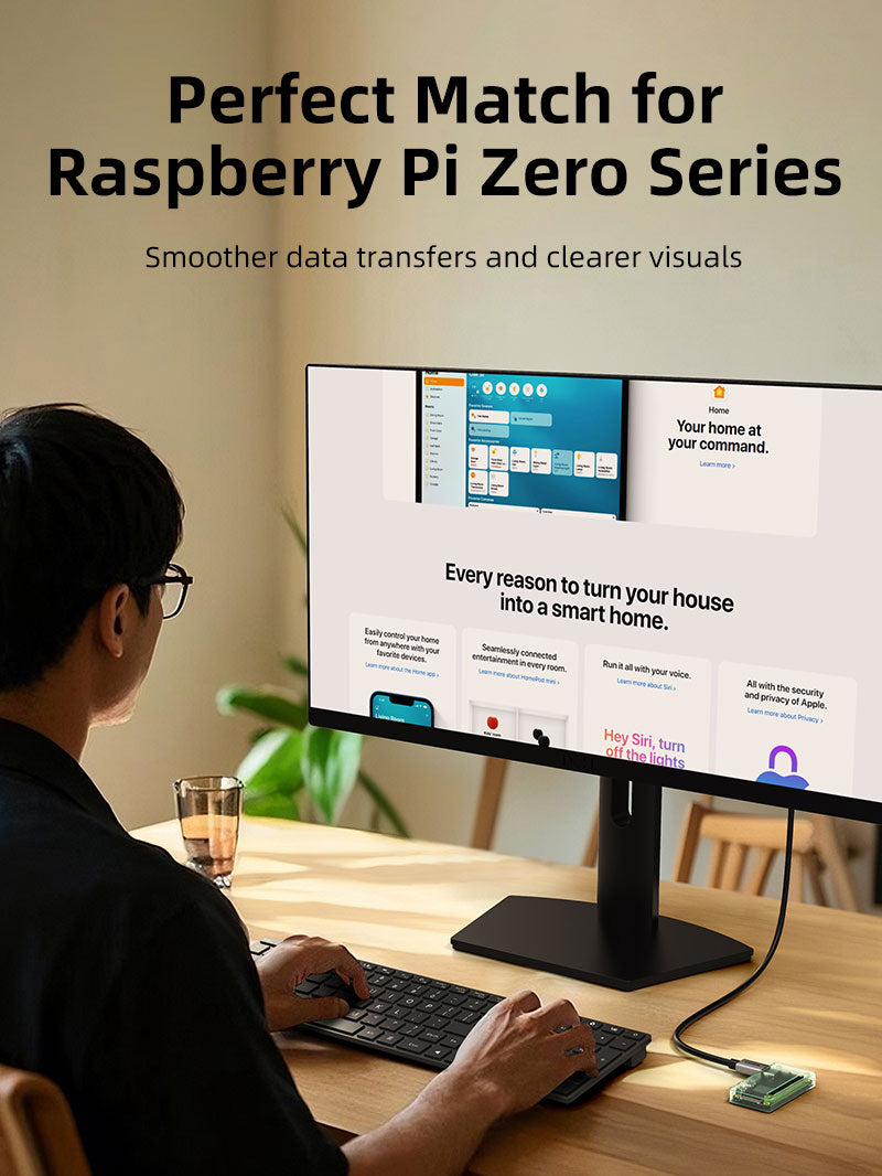 CABLETIME 8K60Hz Mini HDMI to HDMI Cable Bi-Direction for Raspberry Pi Zero / Camera / Camcorder