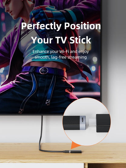 CABLETIME 4K HDMI Extension Cable Adapter Male to Female HDMI Extender for Roku TV Sticks PS4/PS5