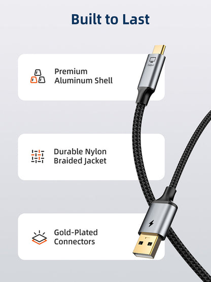 CABLETIME Active HDMI to USB-C Cable with USB Power | 4K 60Hz Unidirectional Adapter