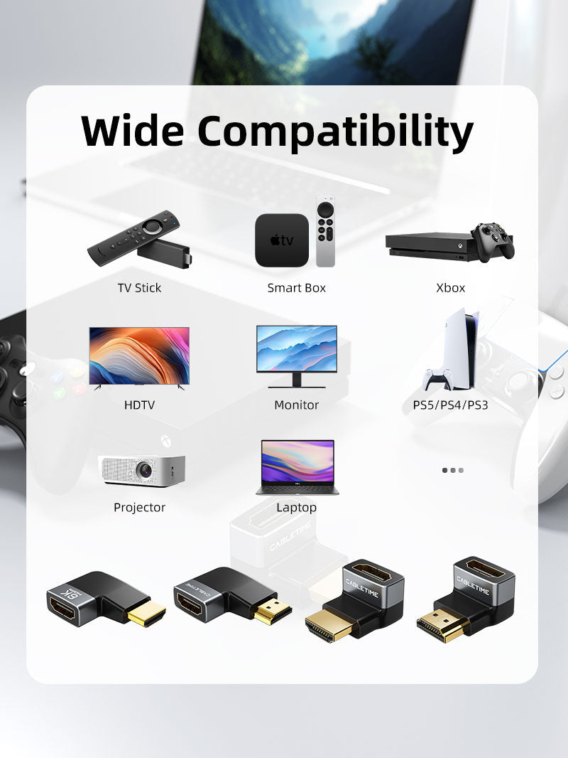 CABLETIME HDMI adapter dimensions