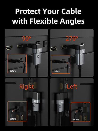 CABLETIME HDMI adapter orientations