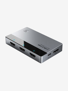CABLETIME 3-Port HDMI Switcher 4K 60Hz with IR Remote & Manual Control for PS5, Xbox, Fire Stick, Roku, Apple TV & PC