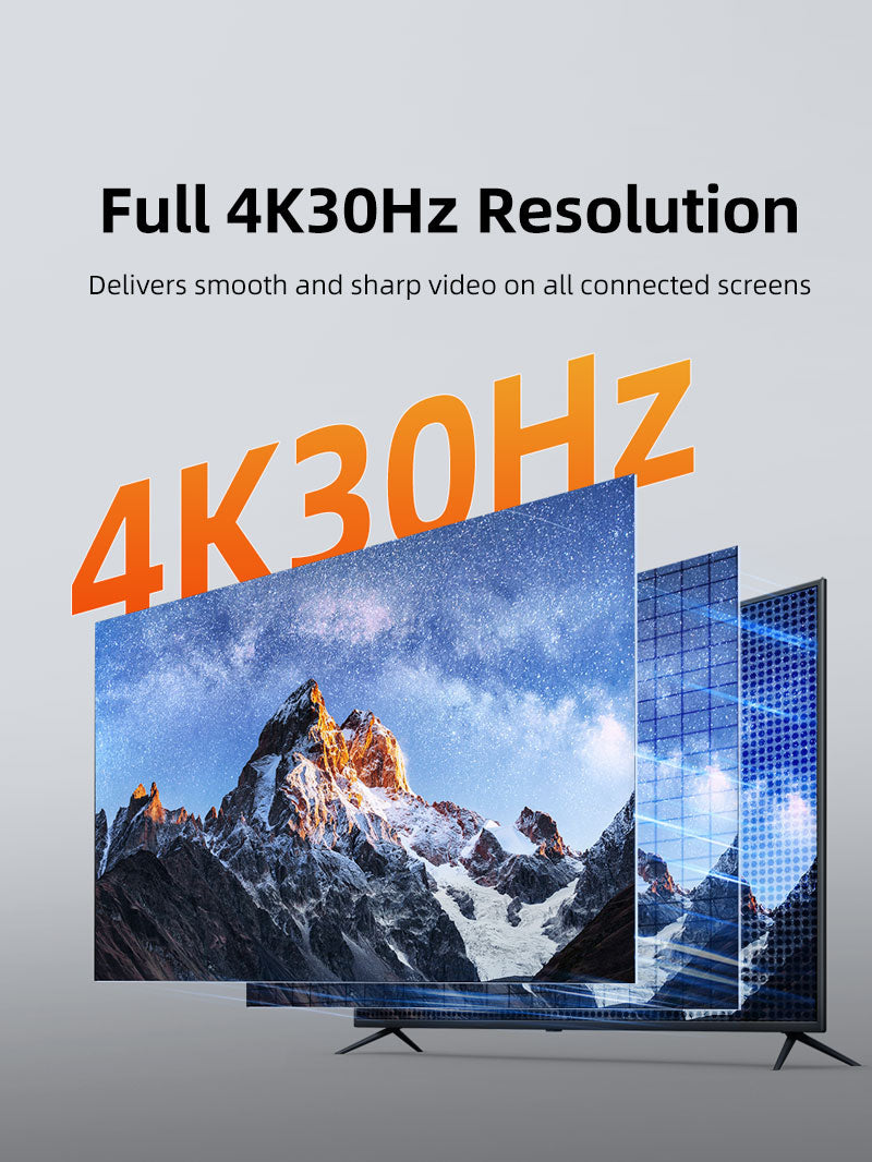 CABLETIME 4K 1x8 HDMI Splitter Distribution Amplifier, 1 In 8 Out HDMI Splitter for Multiple Displays