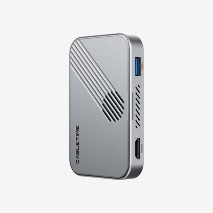 7-in-1 Magnetic USB-C Hub with SSD enclosure for iPhone 17 16 15 Pro Max MacBook Pro Air, iPad Pro