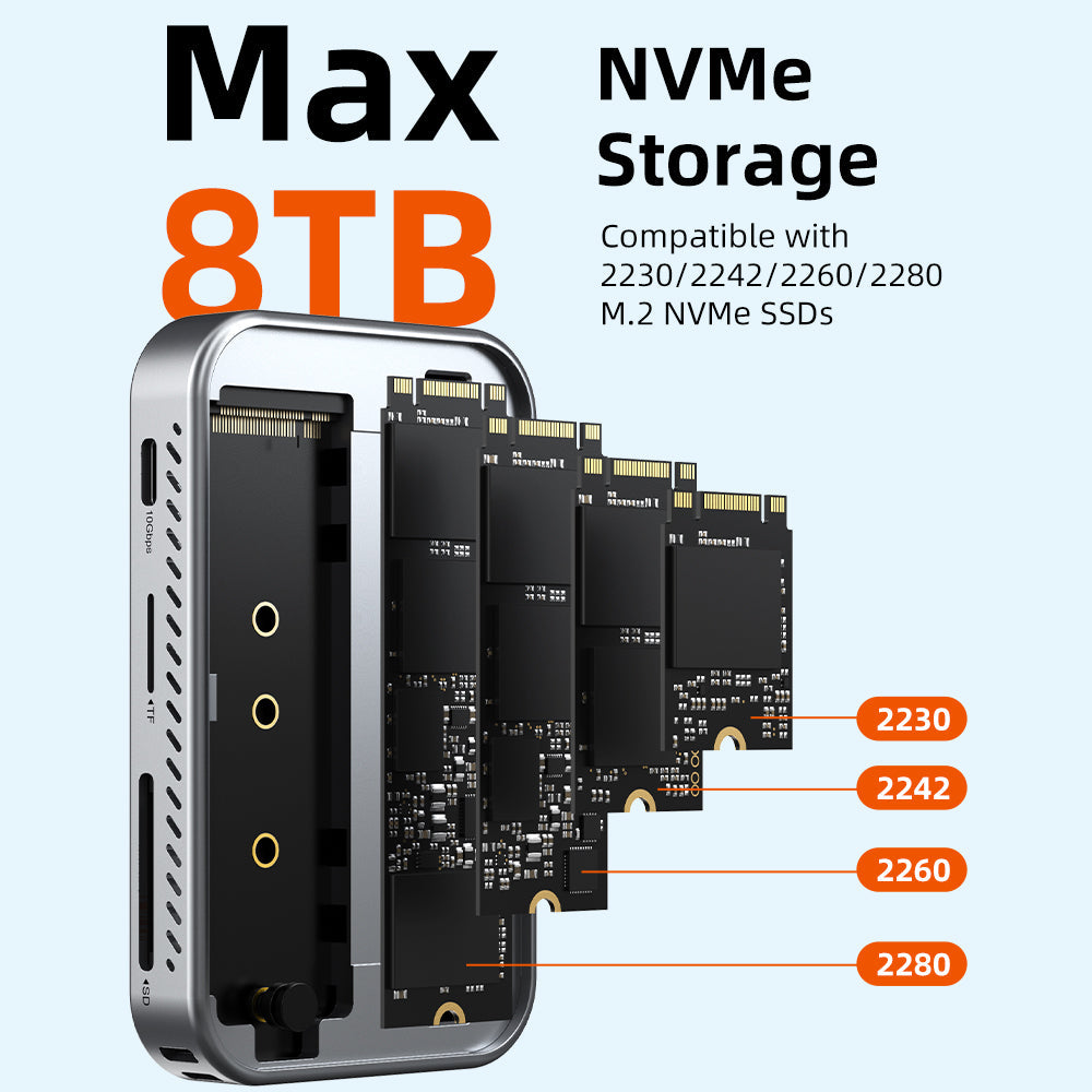 7-in-1 Magnetic USB-C Hub with SSD enclosure for iPhone 17 16 15 Pro Max MacBook Pro Air, iPad Pro