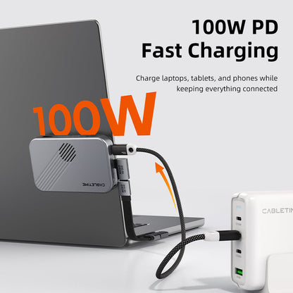 7-in-1 Magnetic USB-C Hub with SSD enclosure for iPhone 17 16 15 Pro Max MacBook Pro Air, iPad Pro