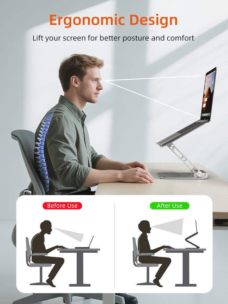 Laptop Docking Station Stand 8 IN 1 for Macbook