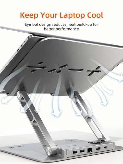 Laptop Docking Station Stand 8 IN 1 for Macbook