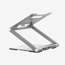 Adjustable USB C Laptop Docking Station Stand 6 IN 1 for MacBook Pro Dell HP Surface Lenovo