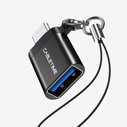 CABLETIME USB Type C Male to USB 3.0 Female OTG Adapter, models CP71B / CP71G, SKUs CT-OTG-CMAF-ABL / CT-OTG-CMAF-AGL
