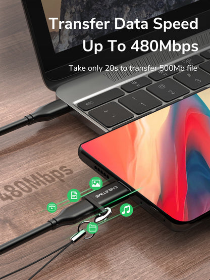 CABLETIME USB-C to Micro USB 2.0 Adapter OTG 480Mbps Fast Charge, models CP72B / CP72G, SKUs CT-OTG-CMBF-ABL / CT-OTG-CMBF-AGL