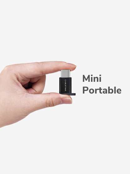 CABLETIME USB-C to Micro USB 2.0 Adapter OTG 480Mbps Fast Charge, models CP72B / CP72G, SKUs CT-OTG-CMBF-ABL / CT-OTG-CMBF-AGL