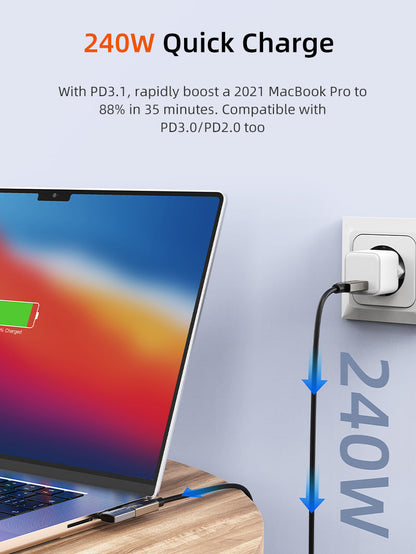 CABLETIME USB4 USB C OTG Adapter 240W 40Gbps 8K, models CP83G / CP84G / CP85G / CP86G.