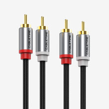 CABLETIME 2RCA to 2RCA Stereo Audio Cable Male to Male for Home Theater, Amplifier, Hi-Fi System & Car Audio