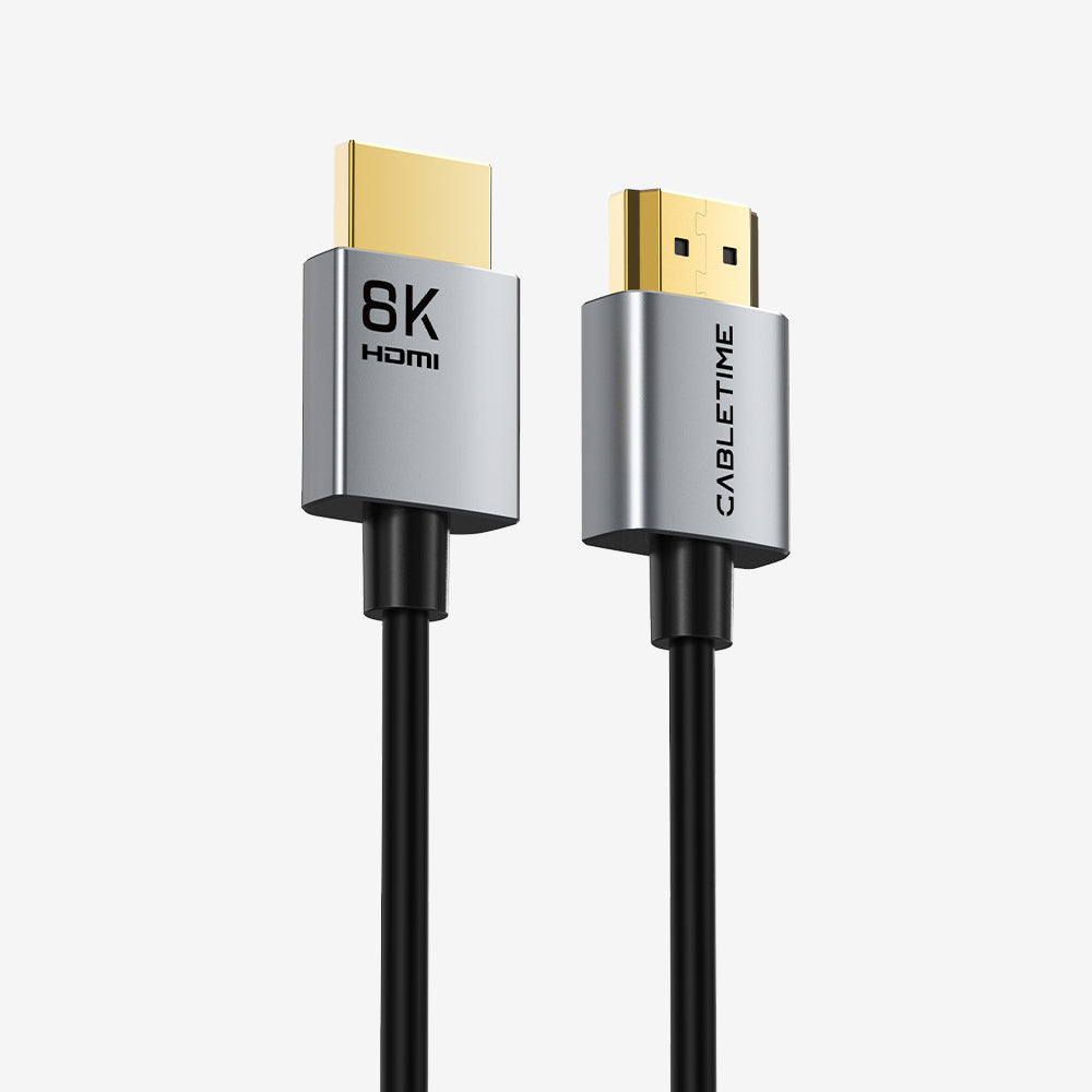 CABLETIME 8K 60Hz Ultra Slim HDMI 2.1 Cable 3.8mm for PS5 / Xbox Series X / Roku TV / HDTV / Blu-ray