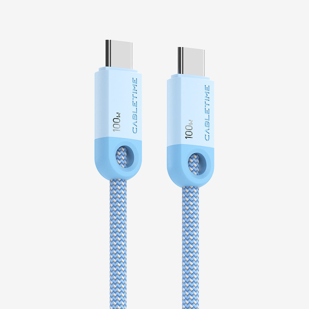 CABLETIME 100W Braided USB-C to USB-C Fast Charging Cable, 480Mbps – product view 1 | CUP0E/CUP0H/CUP0L/CUP1E/CUP1H/CUP1L