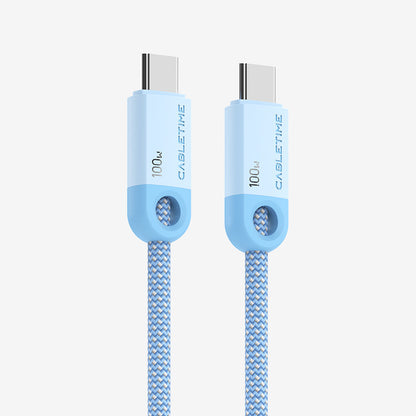CABLETIME 100W Braided USB-C to USB-C Fast Charging Cable, 480Mbps – product view 1 | CUP0E/CUP0H/CUP0L/CUP1E/CUP1H/CUP1L