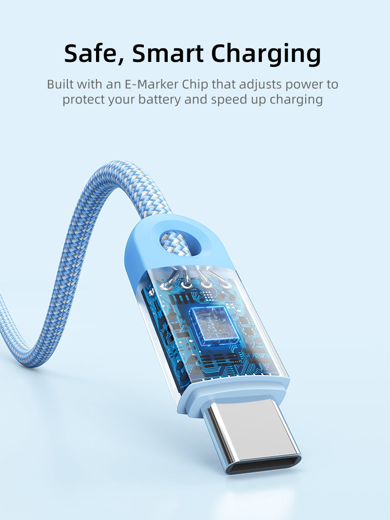 CABLETIME 100W Braided USB-C to USB-C Fast Charging Cable, 480Mbps – product view 6 | CUP0E/CUP0H/CUP0L/CUP1E/CUP1H/CUP1L