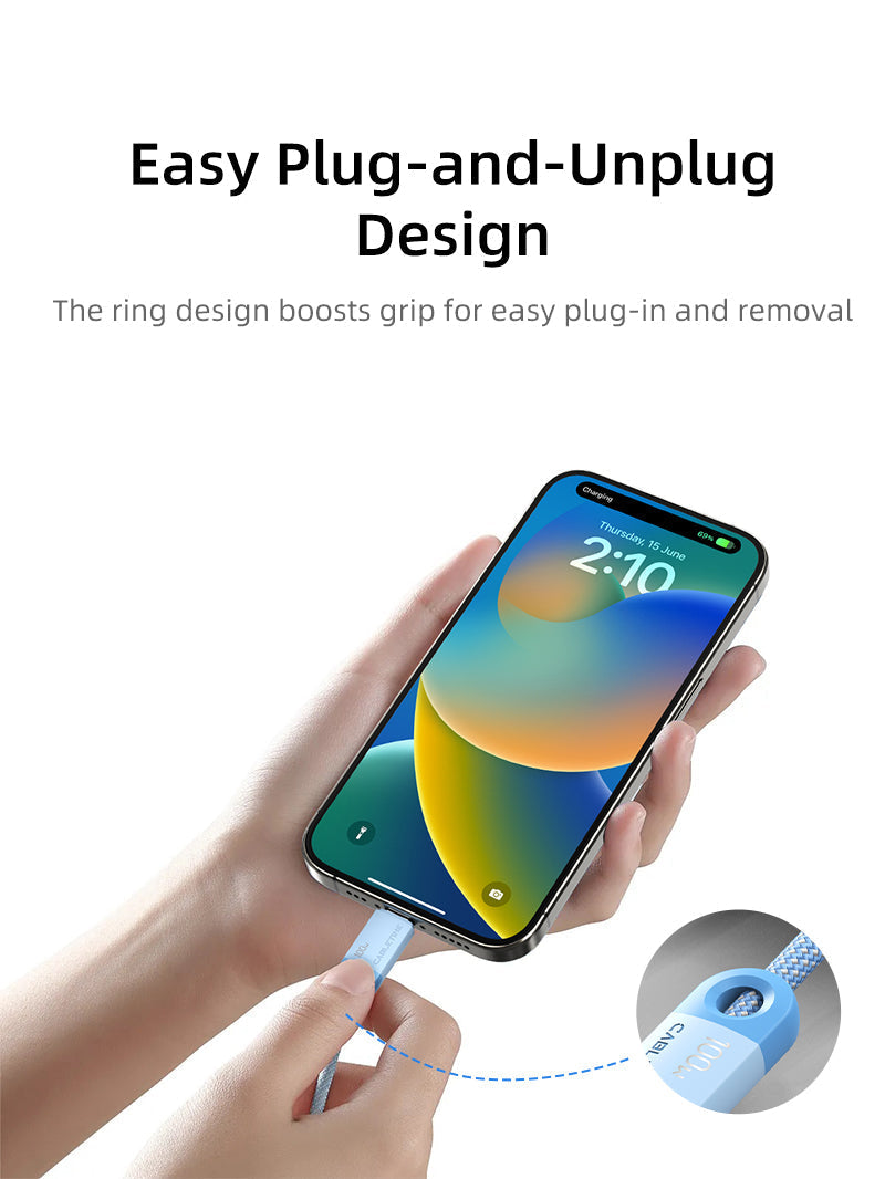 CABLETIME 100W Braided USB-C to USB-C Fast Charging Cable, 480Mbps – product view 8 | CUP0E/CUP0H/CUP0L/CUP1E/CUP1H/CUP1L