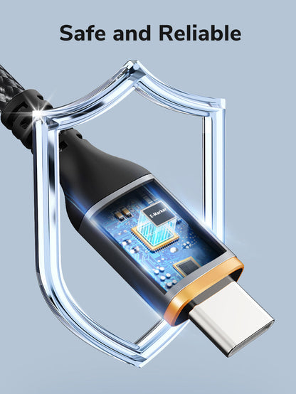 CABLETIME 100W Braided USB-C to USB-C Fast Charging Cable with E-Marker – product view 5 | CU03H/CU03L