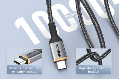 CABLETIME 100W Braided USB-C to USB-C Fast Charging Cable with E-Marker – feature detail 10 | CU03H/CU03L