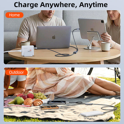 CABLETIME 2-in-1 USB-C to Dual USB-C 140W Charging Cable, 1.5m – product view 10 | CU14J