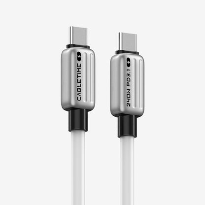 CABLETIME 240W Silicone USB-C to USB-C Fast Charging Cable with E-Marker – product view 4 | CU04H/CU04L/CU05H/CU05L/CU07H/CU07L