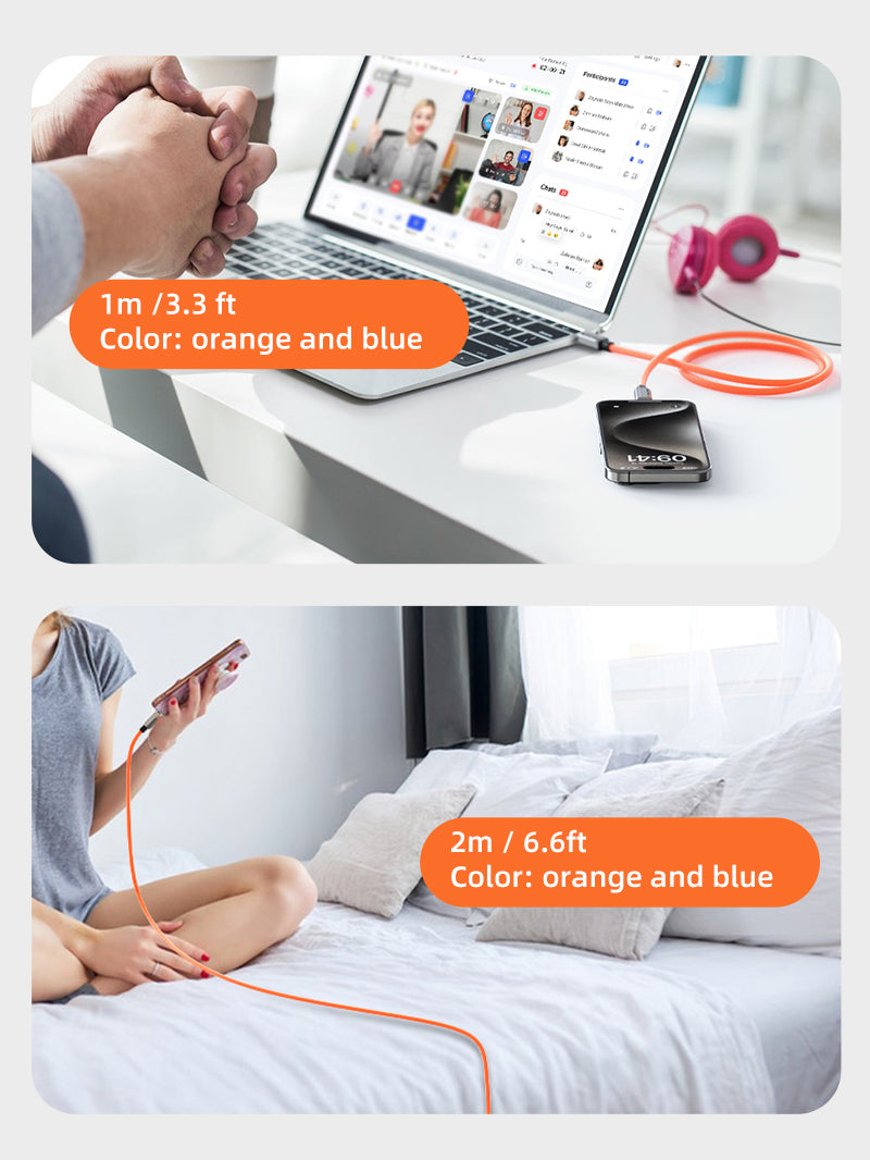 CABLETIME 240W Silicone USB-C to USB-C Fast Charging Cable with E-Marker – product view 11 | CU04H/CU04L/CU05H/CU05L/CU07H/CU07L
